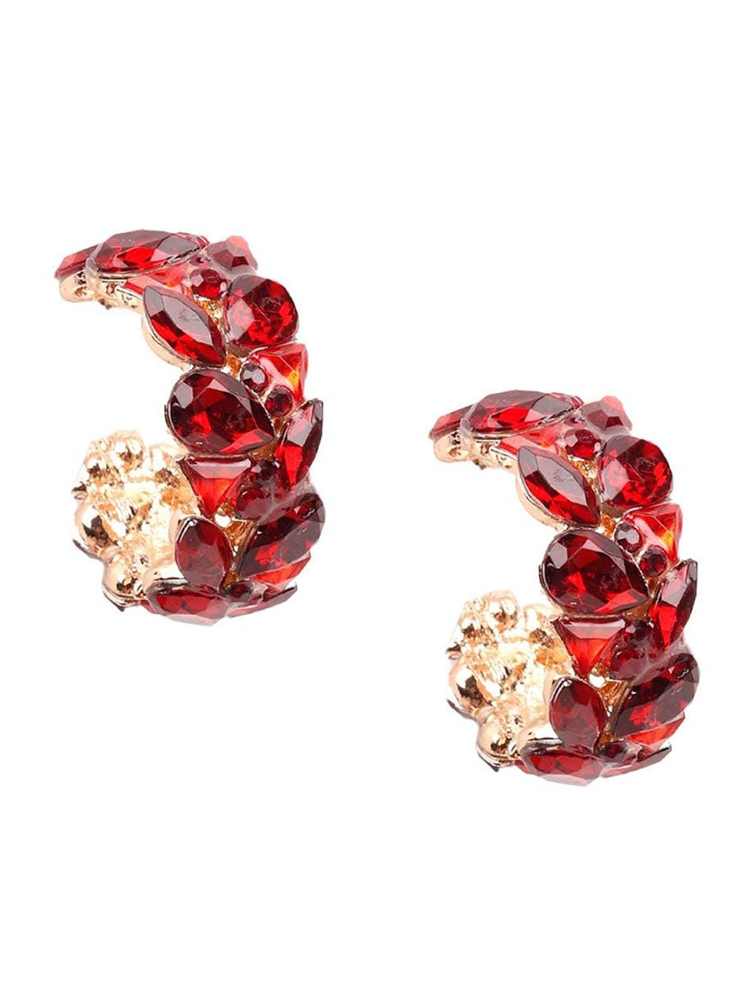 

ODETTE Contemporary Studs Earrings, Red