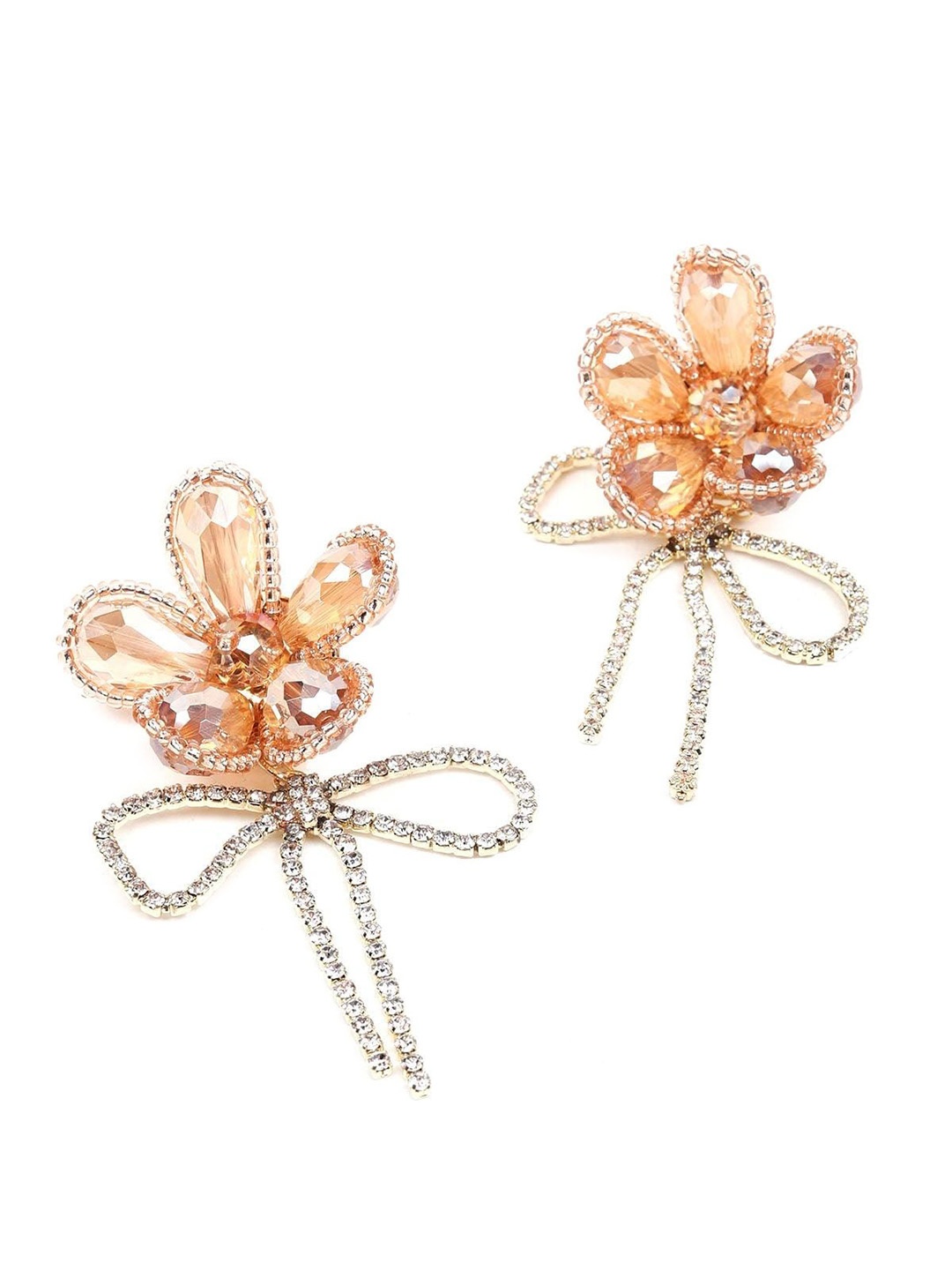 

ODETTE Gold Plated Floral Drop Earrings