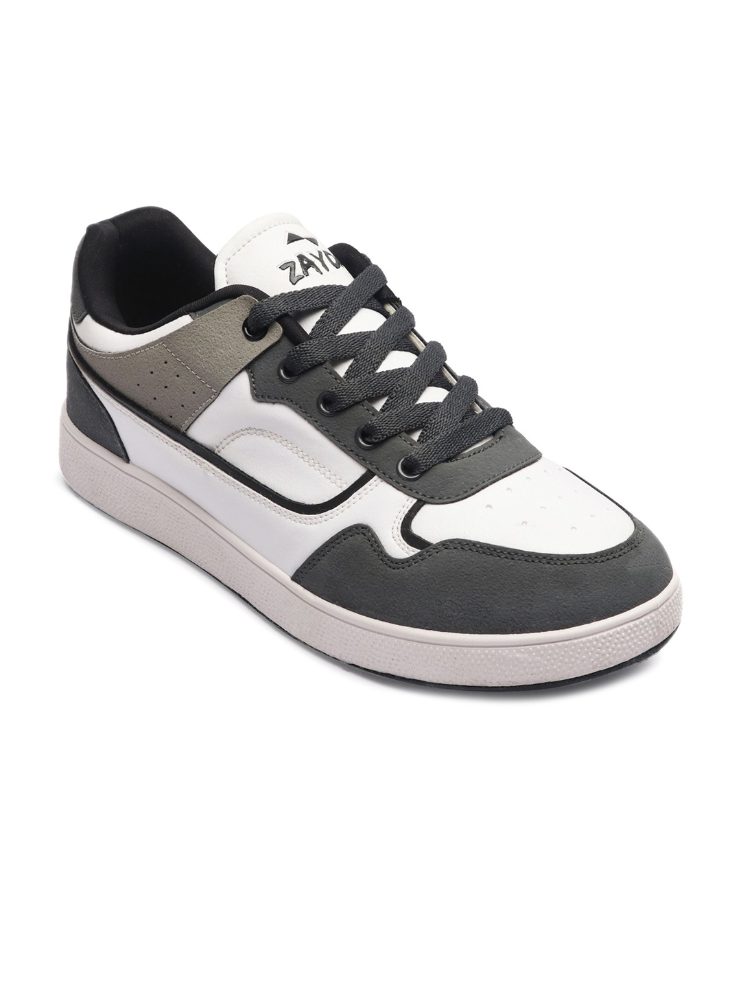 

ZAYDN Men Colourblocked Memory Foam Sneakers, Charcoal