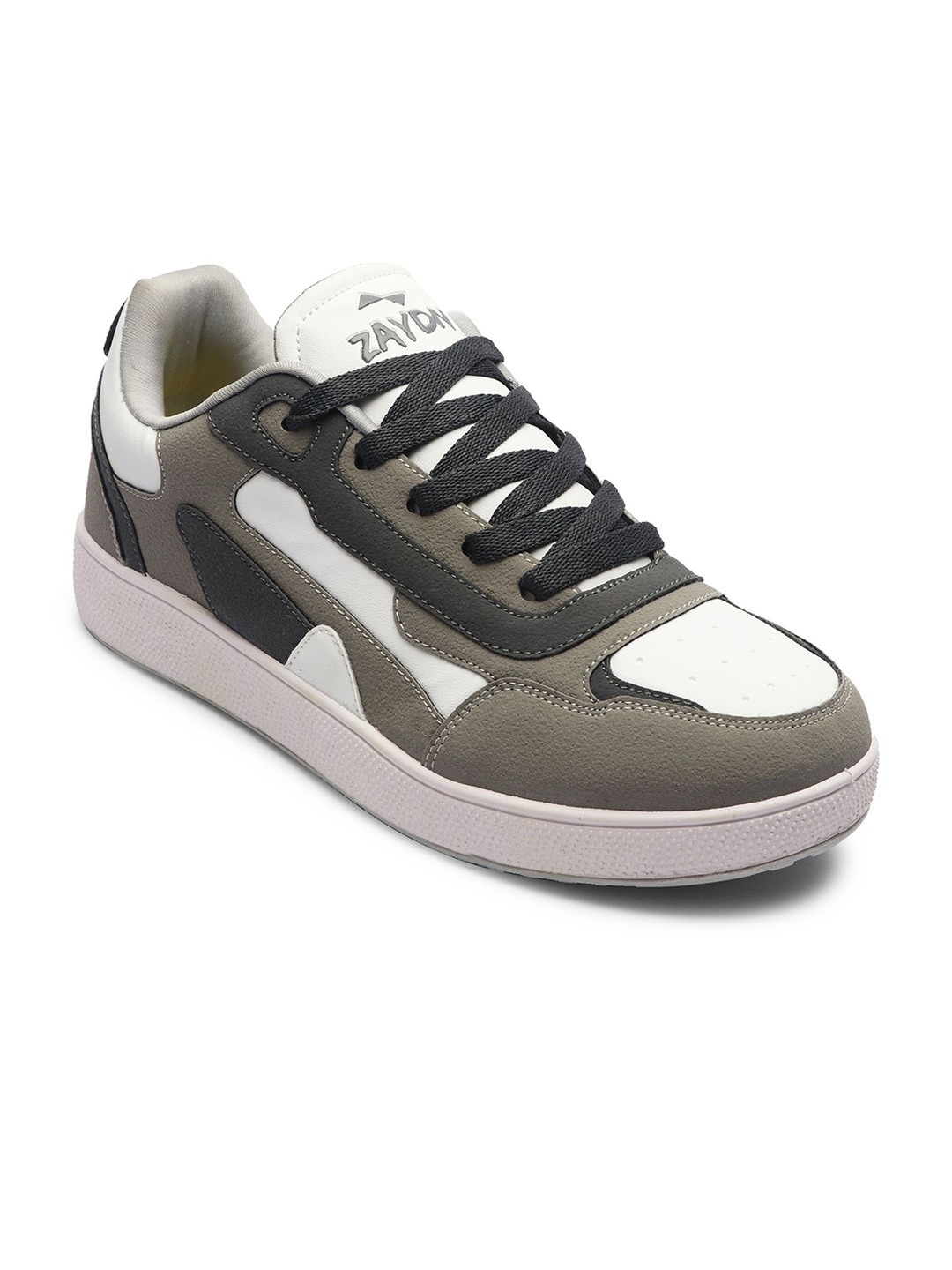 

ZAYDN Men Colourblocked Memory Foam Sneakers, Grey