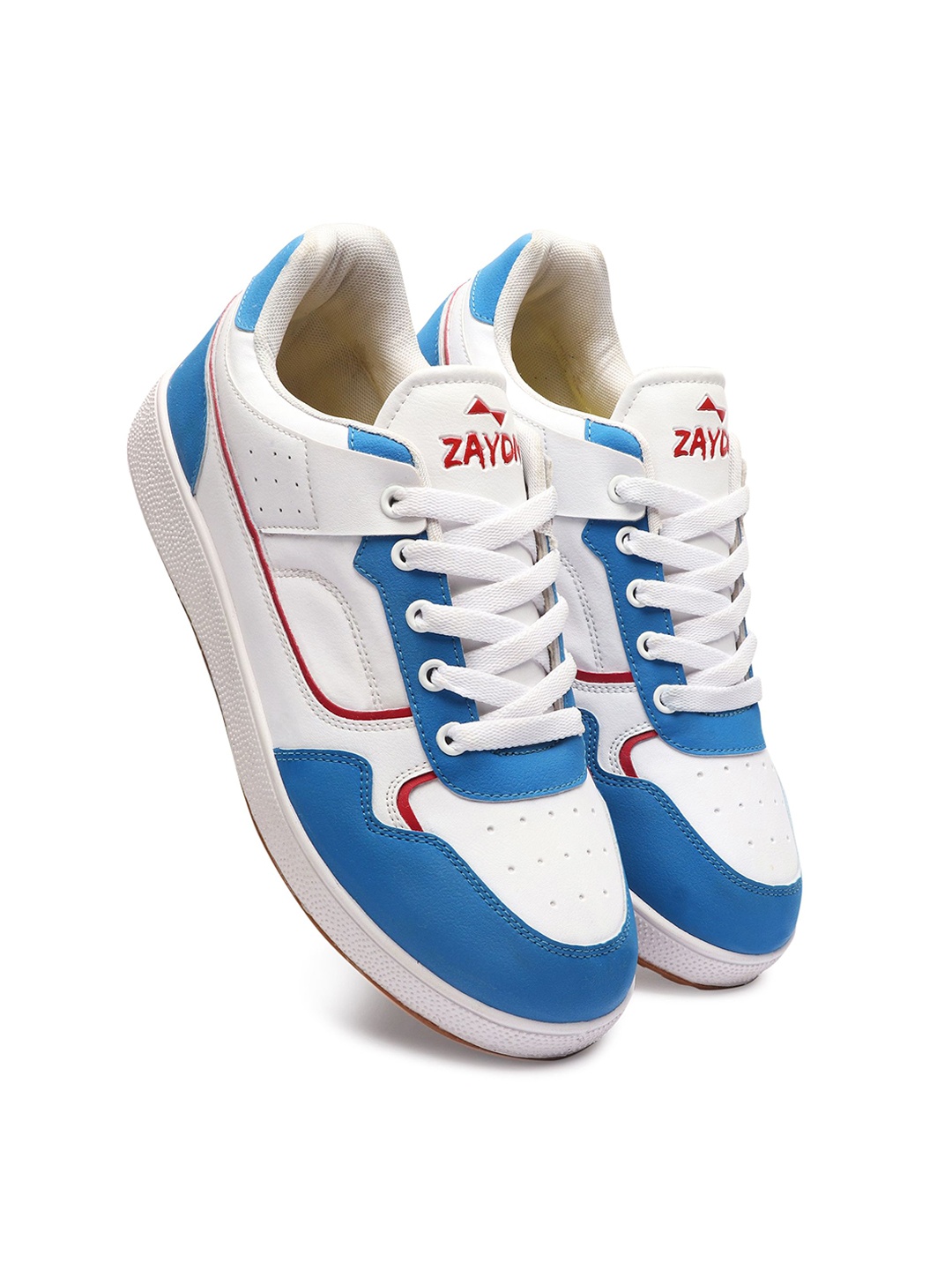 

ZAYDN Men Colourblocked Memory Foam Insole Basics Sneakers, White