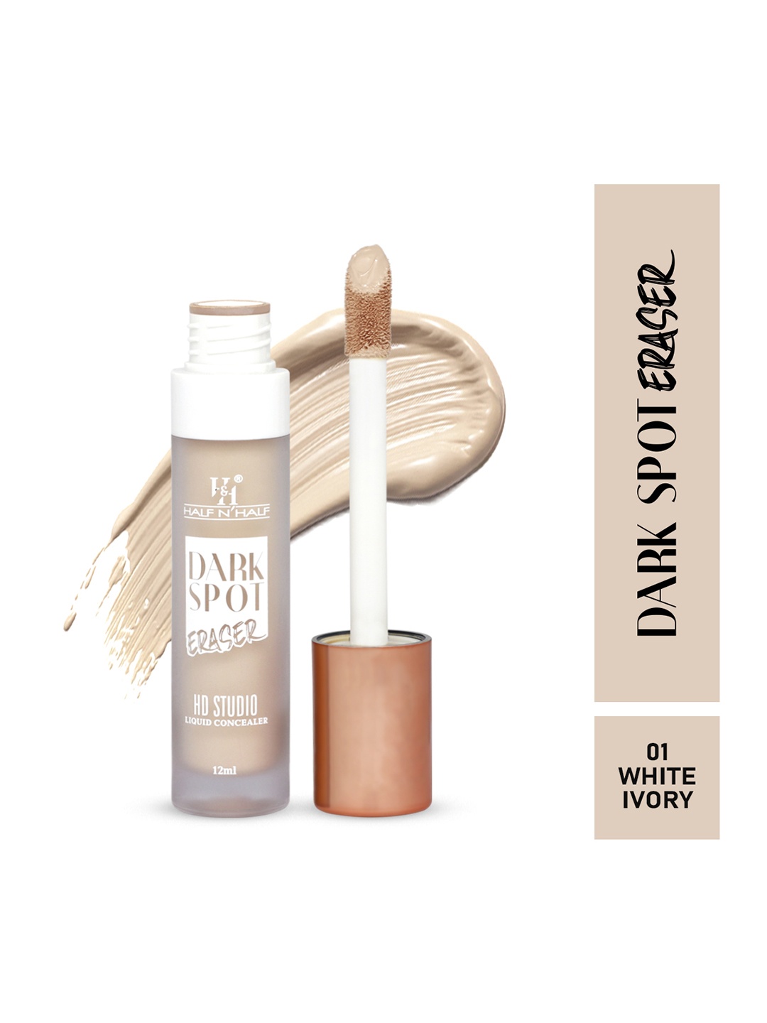 Half N Half Dark Spot Eraser HD Studio Liquid Concealer - White Ivory, Off white