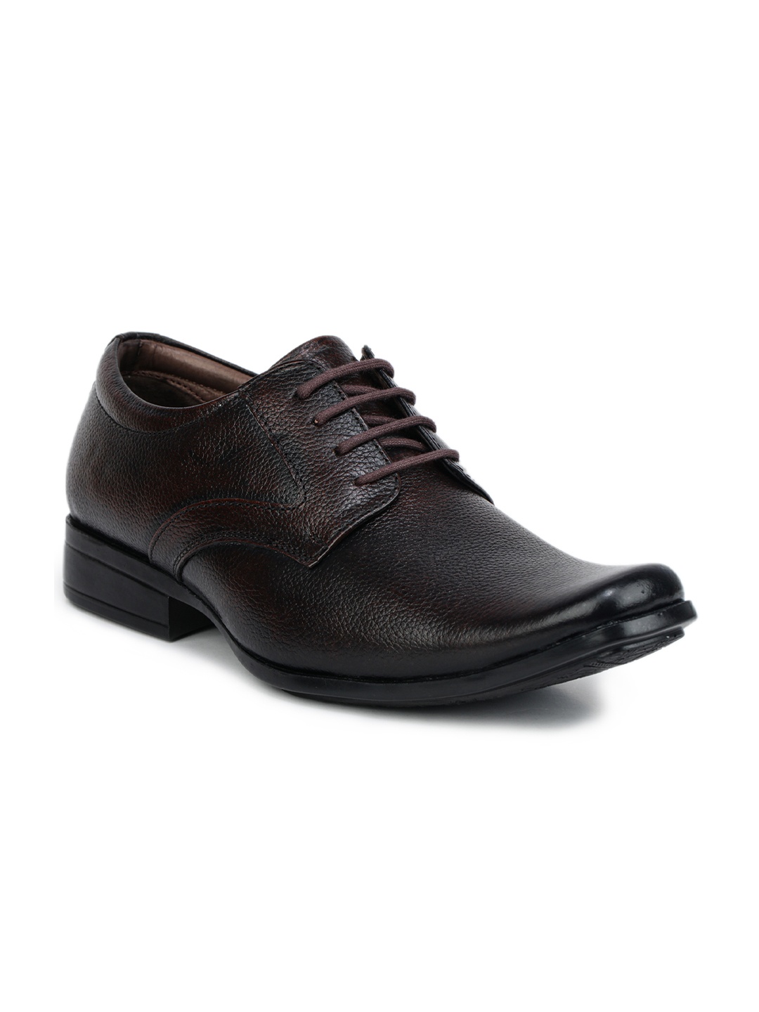 

Zoom Shoes Men Square Toe Leather Formal Derbys, Coffee brown
