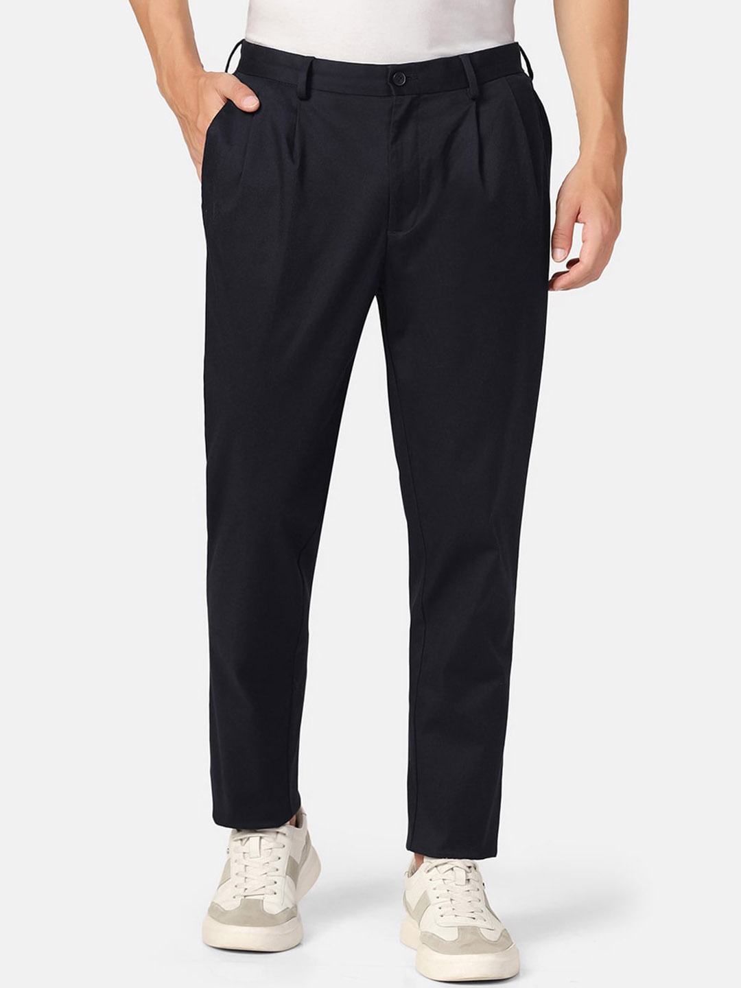 

Blackberrys Men Comfort Easy Wash Trousers, Navy blue