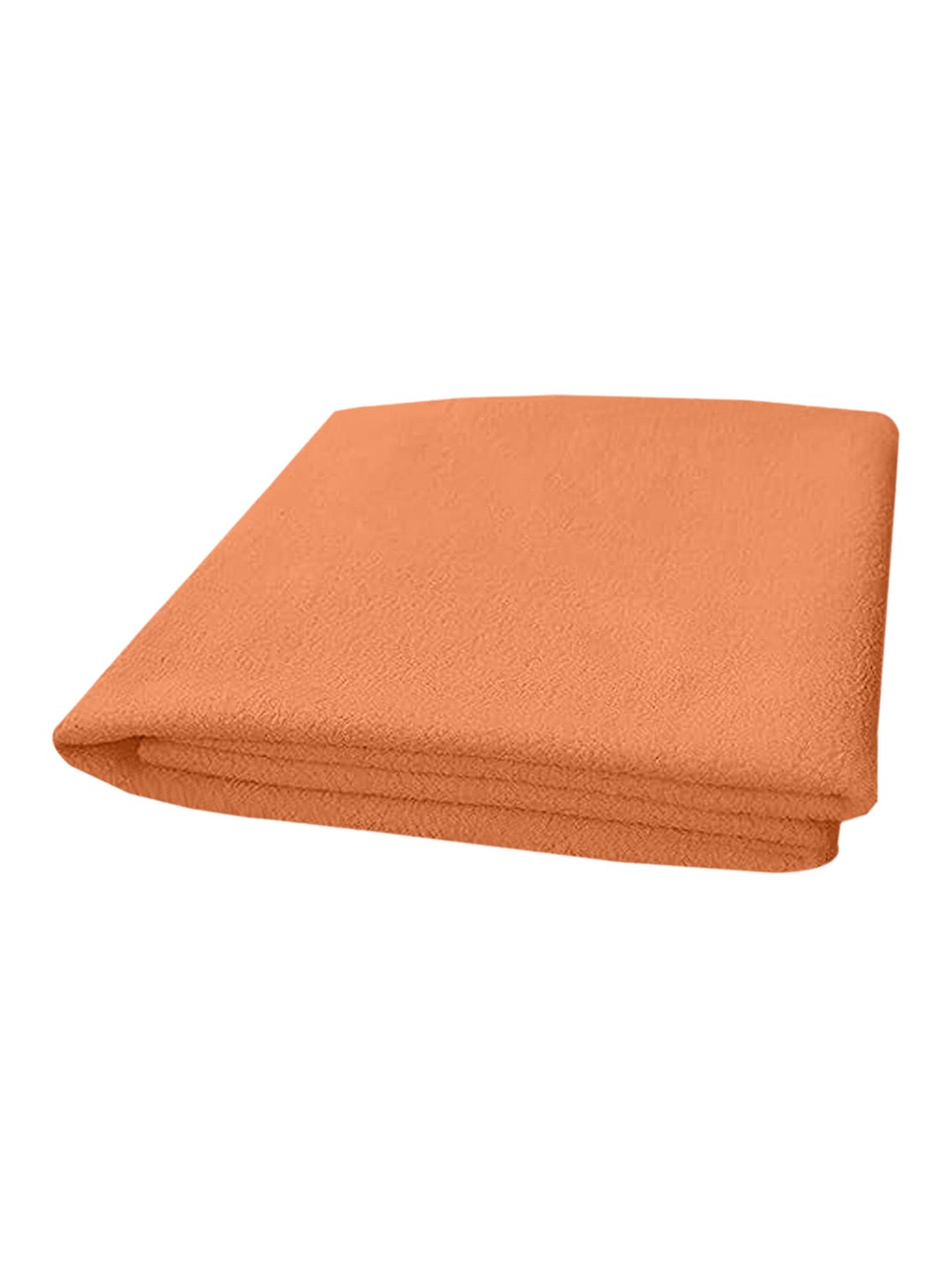 

Divine Casa Kids Peach 2 Pieces 150GSM Waterproof Quick Dry Mattress Protector Sheet, Orange