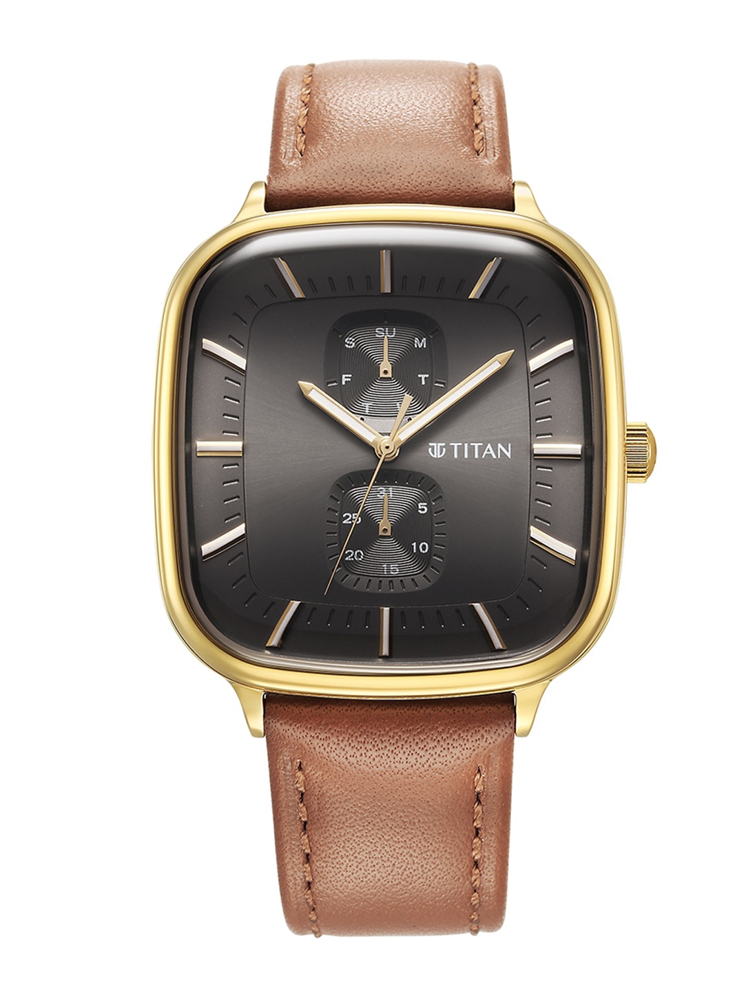 

Titan Men Analogue Watch 90178YL01, Black