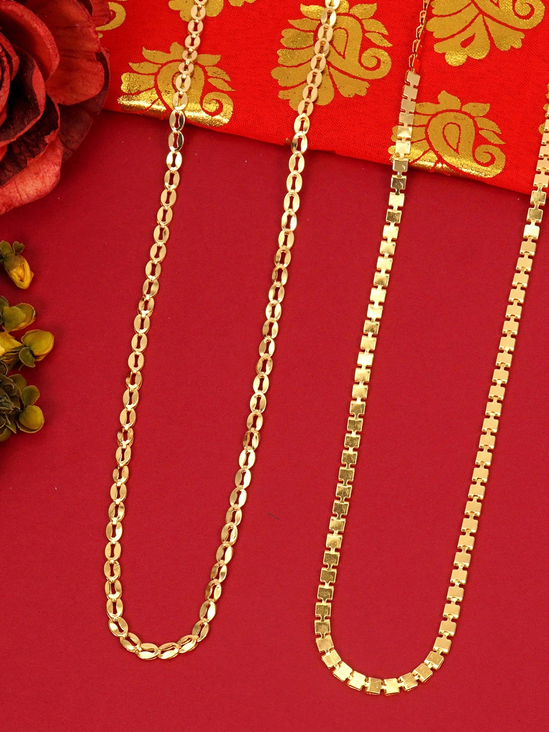 

Ramdev Art Fashion Jwellery Brass Gold-Plated Necklace