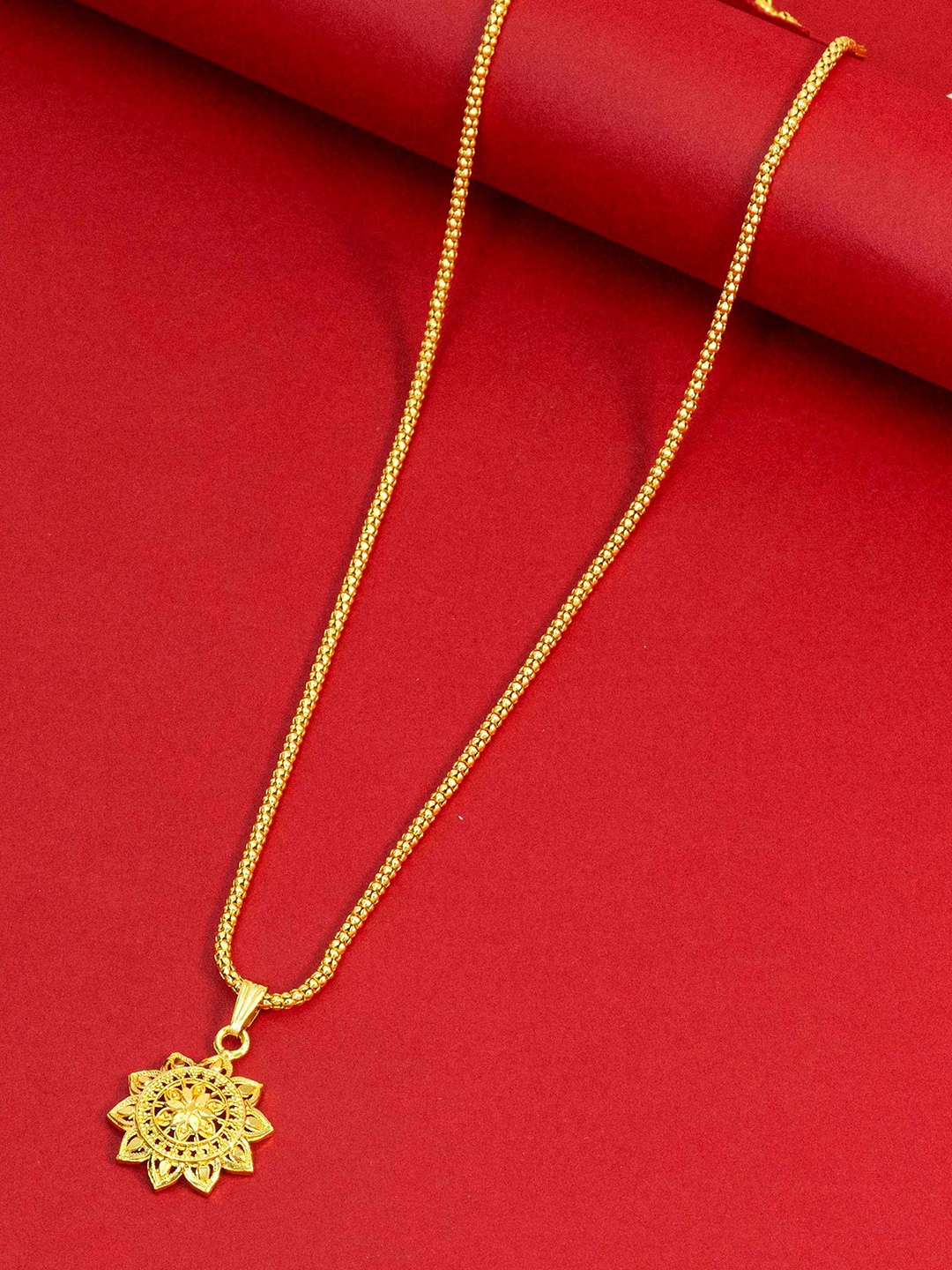 

Ramdev Art Fashion Jwellery Brass Gold-Plated Necklace