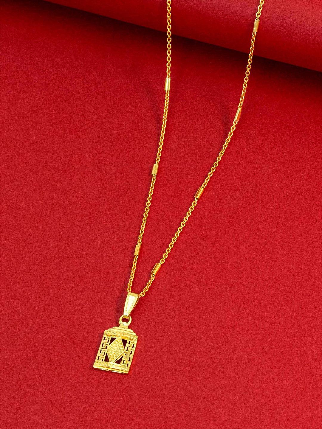 

Ramdev Art Fashion Jwellery Brass Gold-Plated Necklace