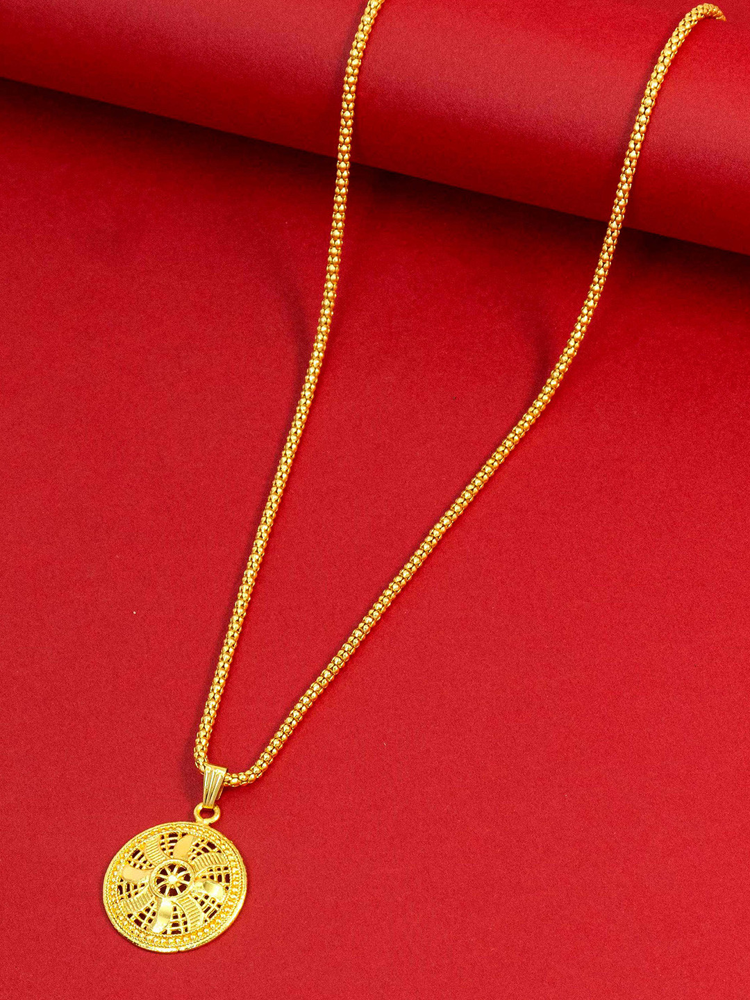 

Ramdev Art Fashion Jwellery Gold-Plated Minimal Necklace