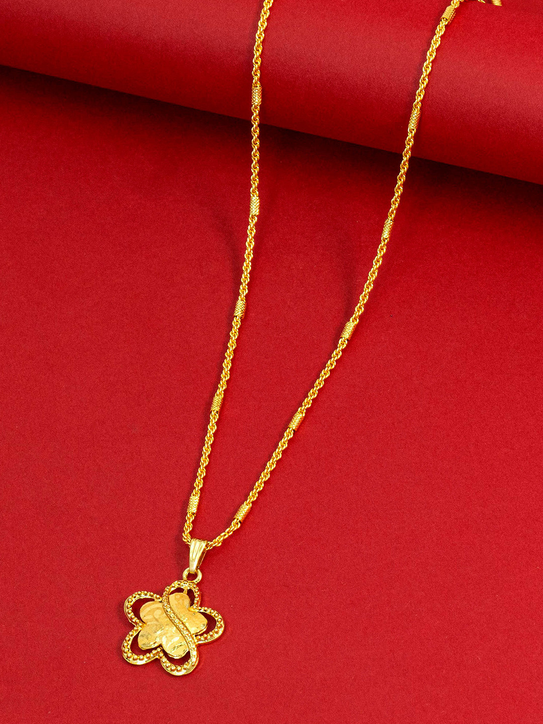 

Ramdev Art Fashion Jwellery Gold-Plated Minimal Necklace