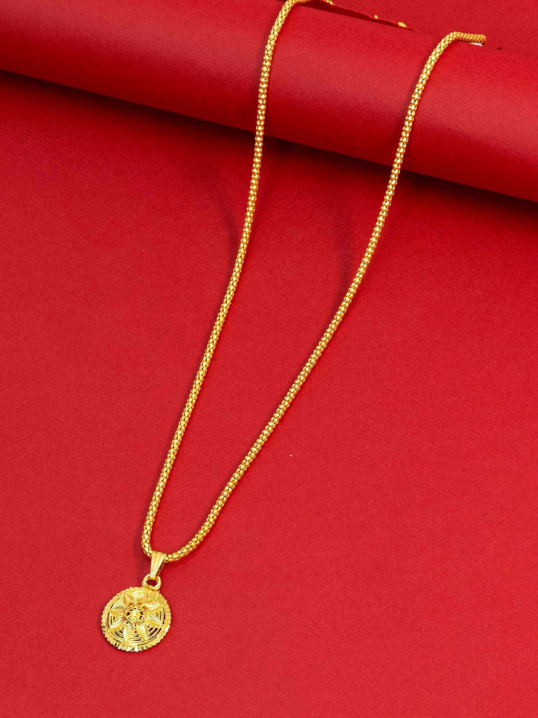 

Ramdev Art Fashion Jwellery Gold-Plated Minimal Necklace