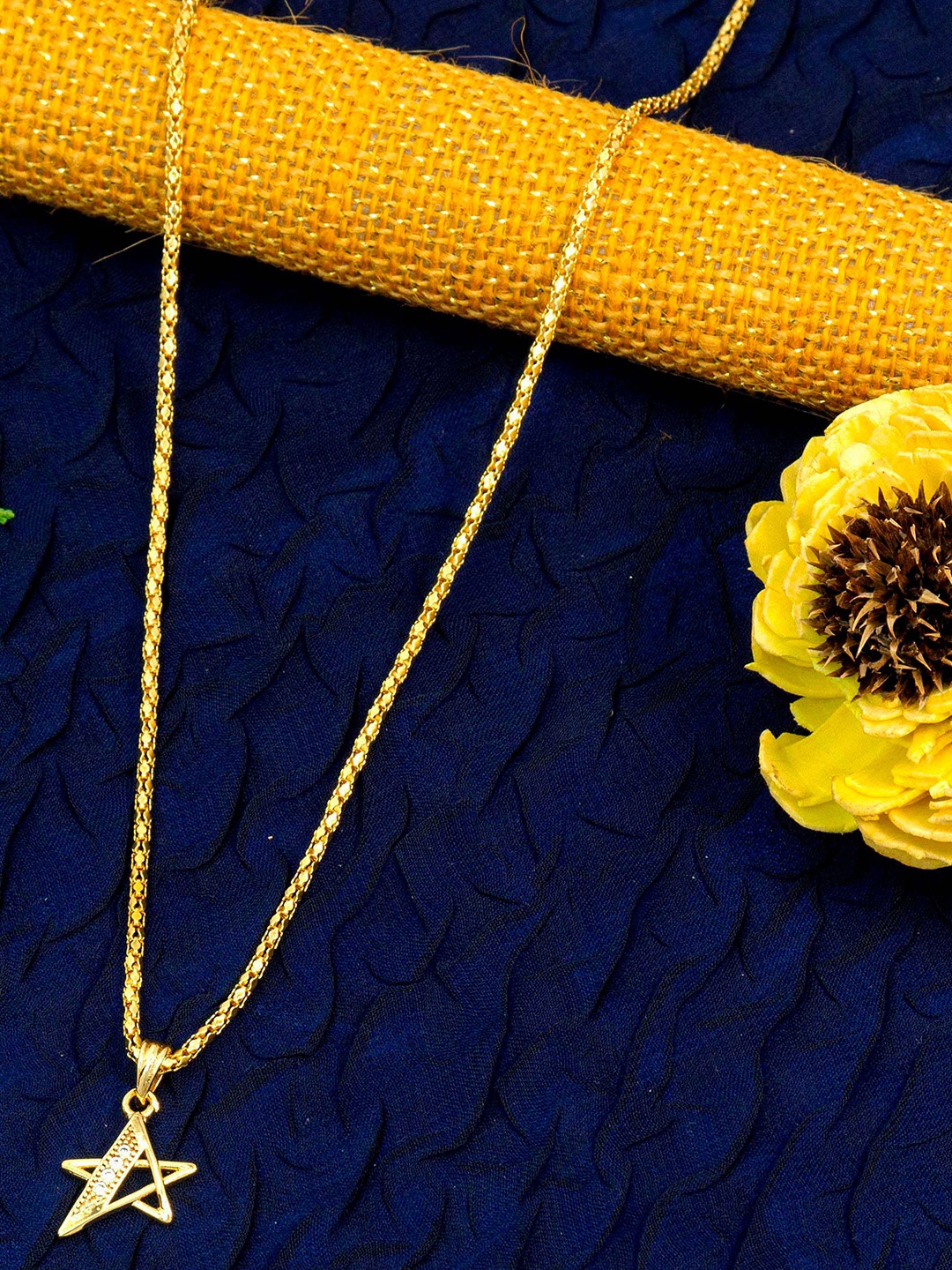 

Ramdev Art Fashion Jwellery Gold-Plated Stone Studded Necklace