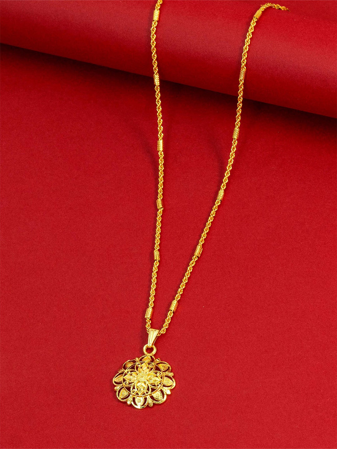 

Ramdev Art Fashion Jwellery Gold-Plated Brass Necklace