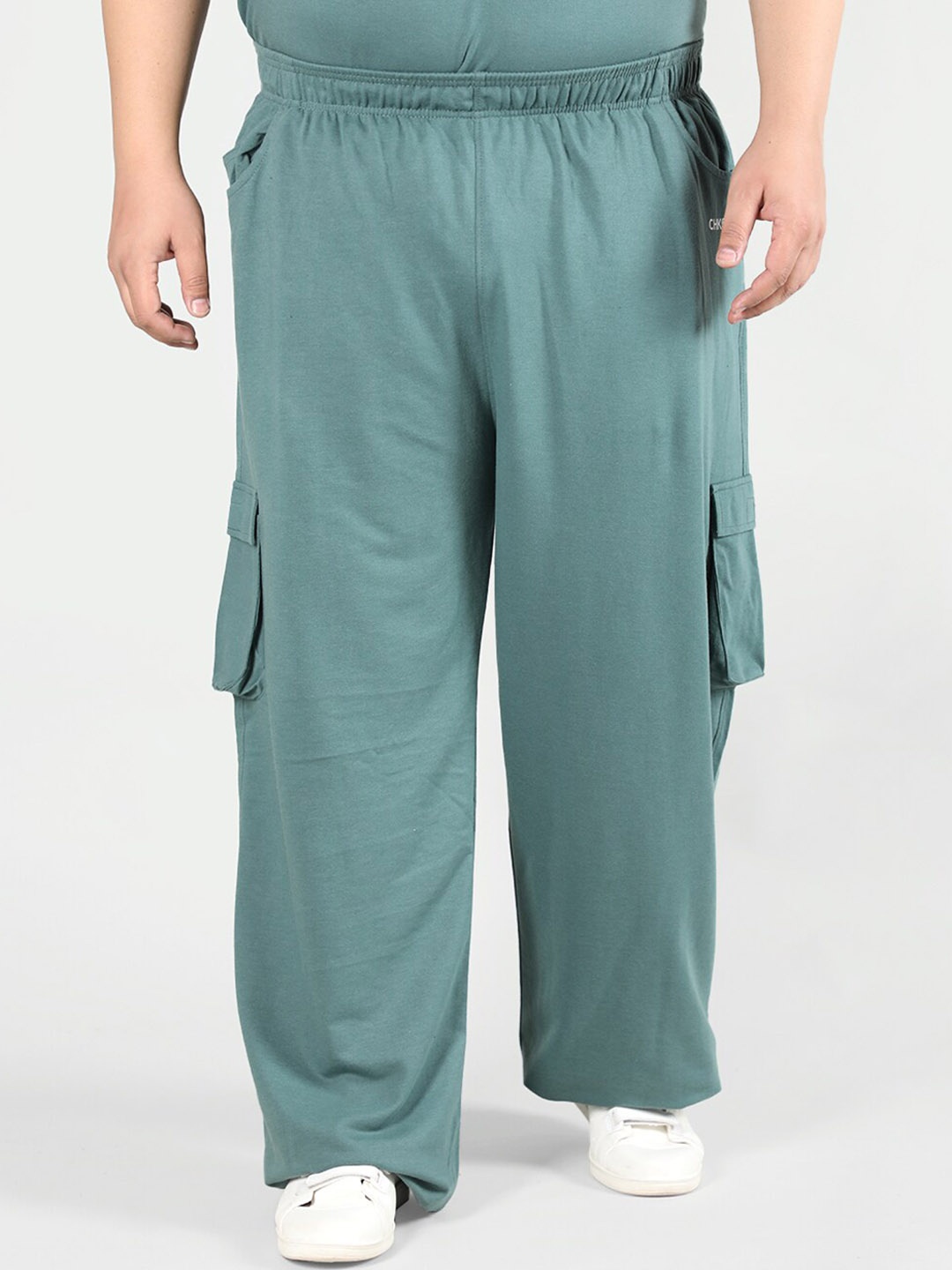 

CHKOKKO Men Plus Size Relaxed-Fit Track Pants, Green