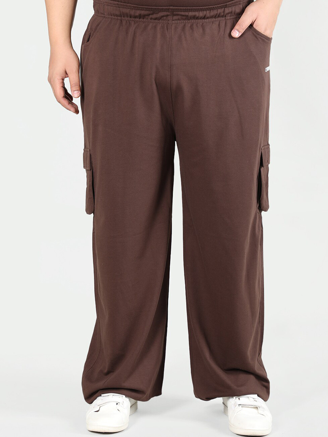 

CHKOKKO Men Plus Size Relaxed-Fit Track Pants, Coffee brown