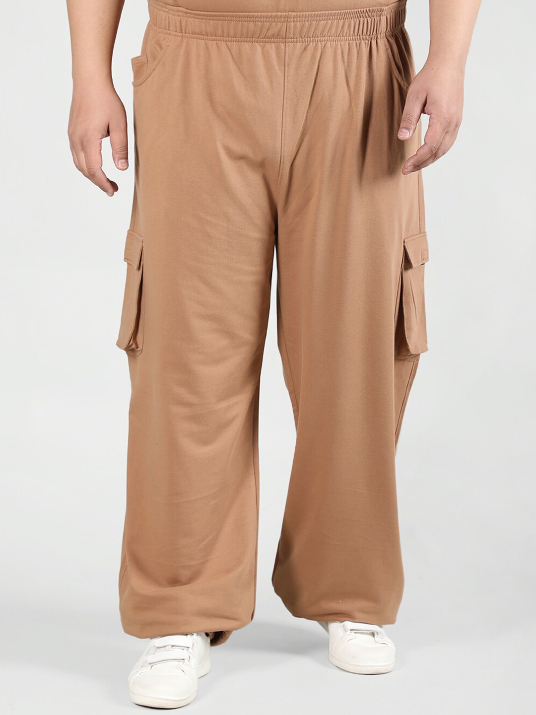 

CHKOKKO Men Plus Size Relaxed-Fit Track Pants, Camel brown