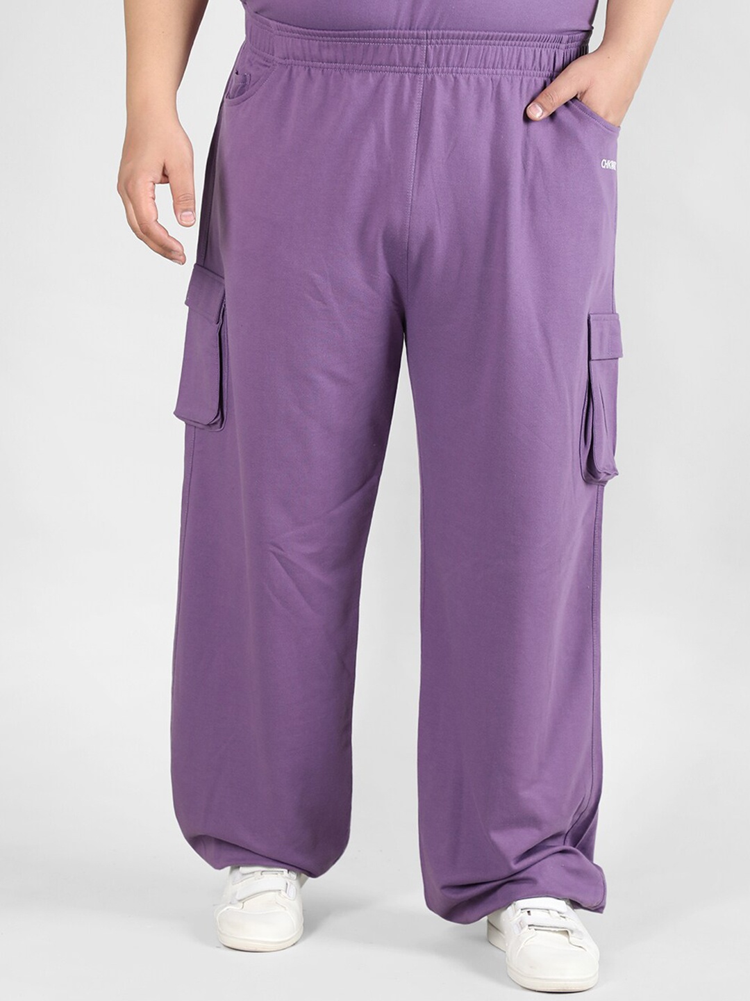 

CHKOKKO Men Plus Size Relaxed-Fit Track Pants, Purple