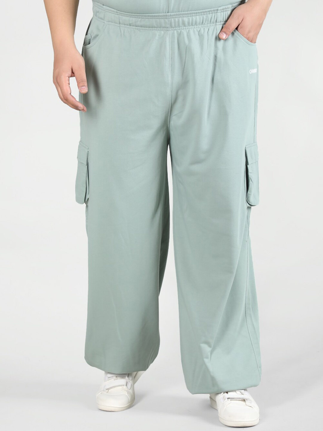 

CHKOKKO Men Plus Size Relaxed-Fit Gym Track Pants, Green