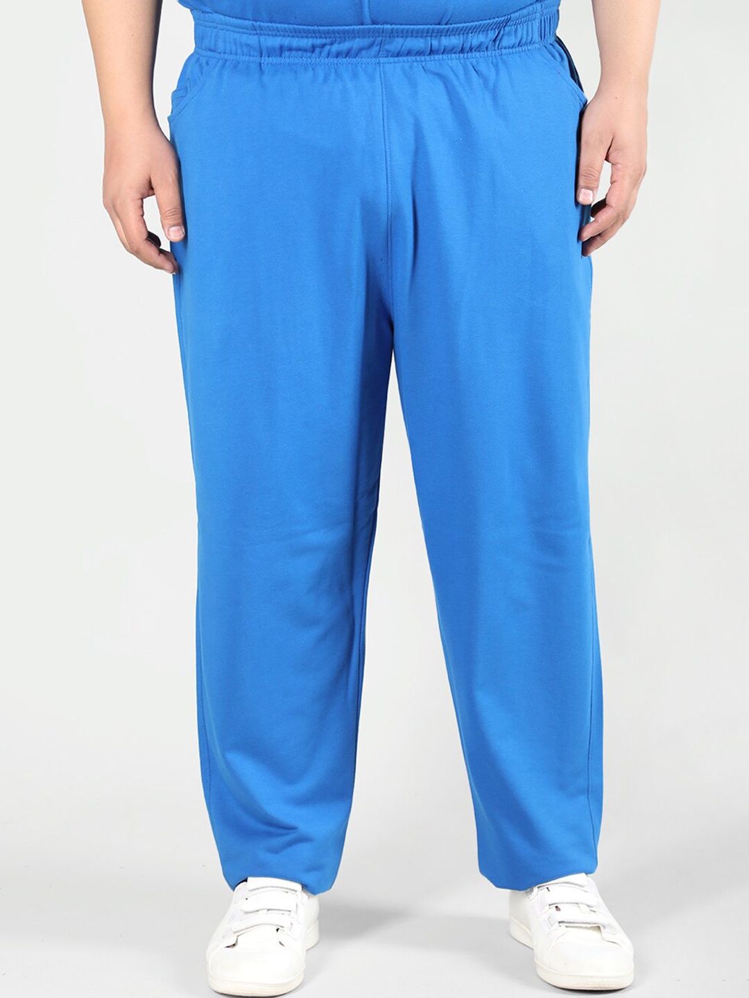 

CHKOKKO Men Plus Size Relaxed-Fit Track Pants, Blue