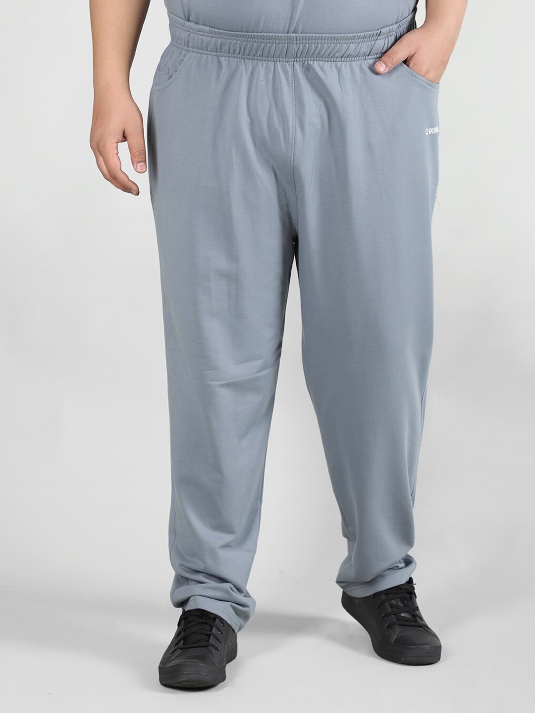 

CHKOKKO Men Plus Size Relaxed-Fit Track Pants, Grey