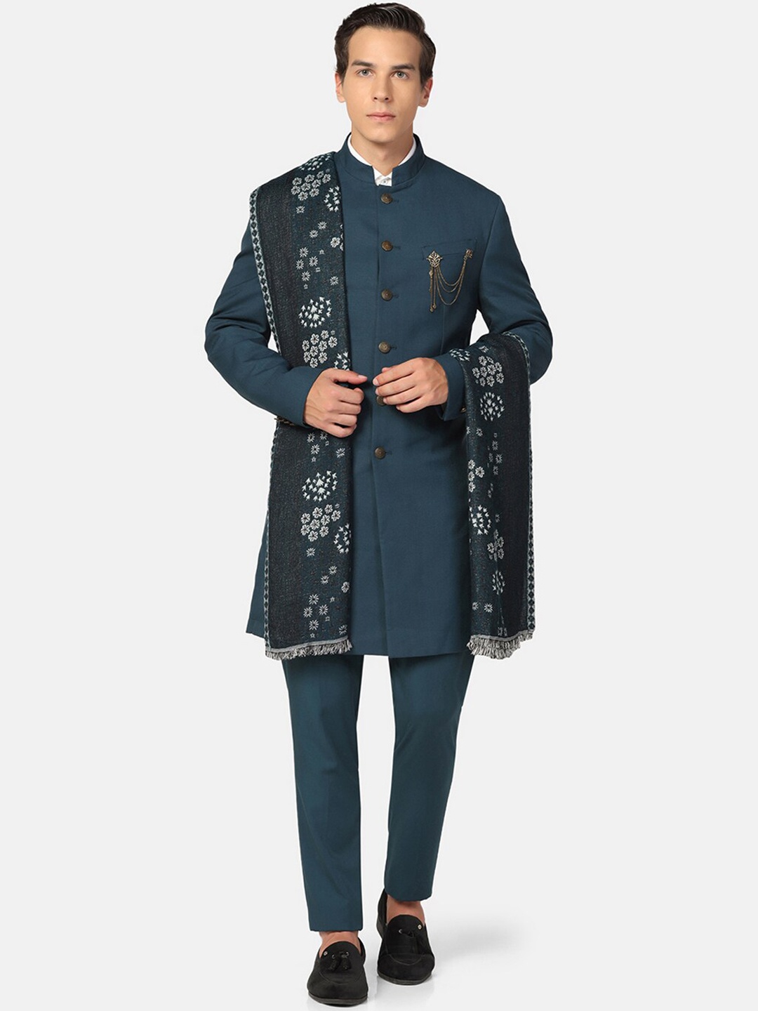 

Blackberrys Slim Fit Bandgala 3-Piece Suits, Blue