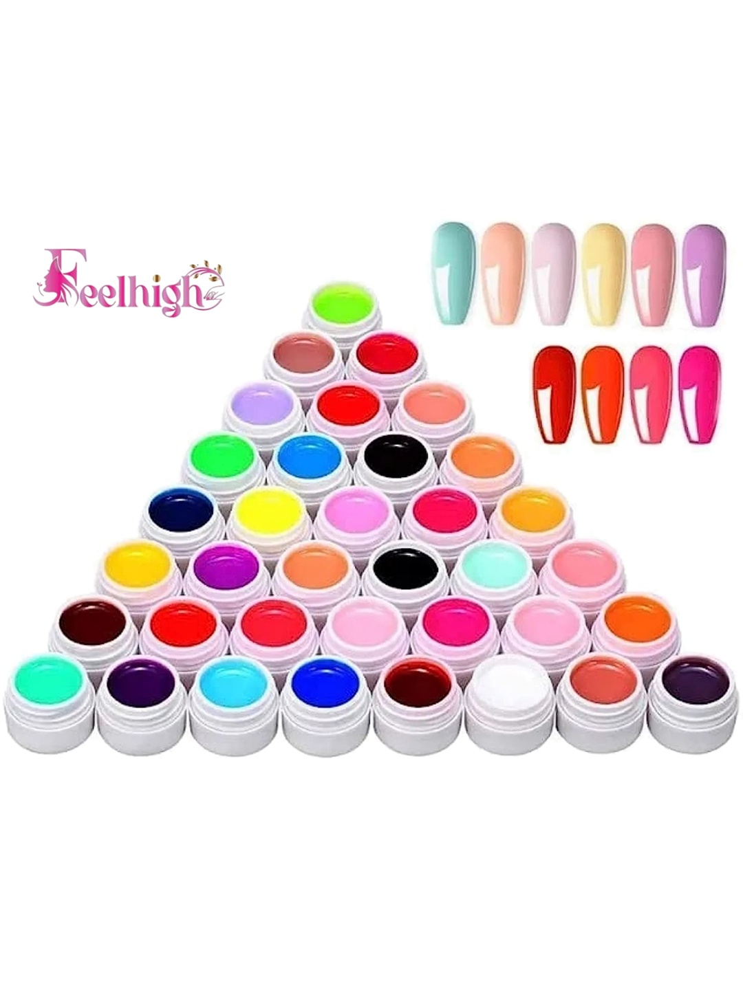 

FEELHIGH 36 colours Nail Art UV Gel Kit, Multi