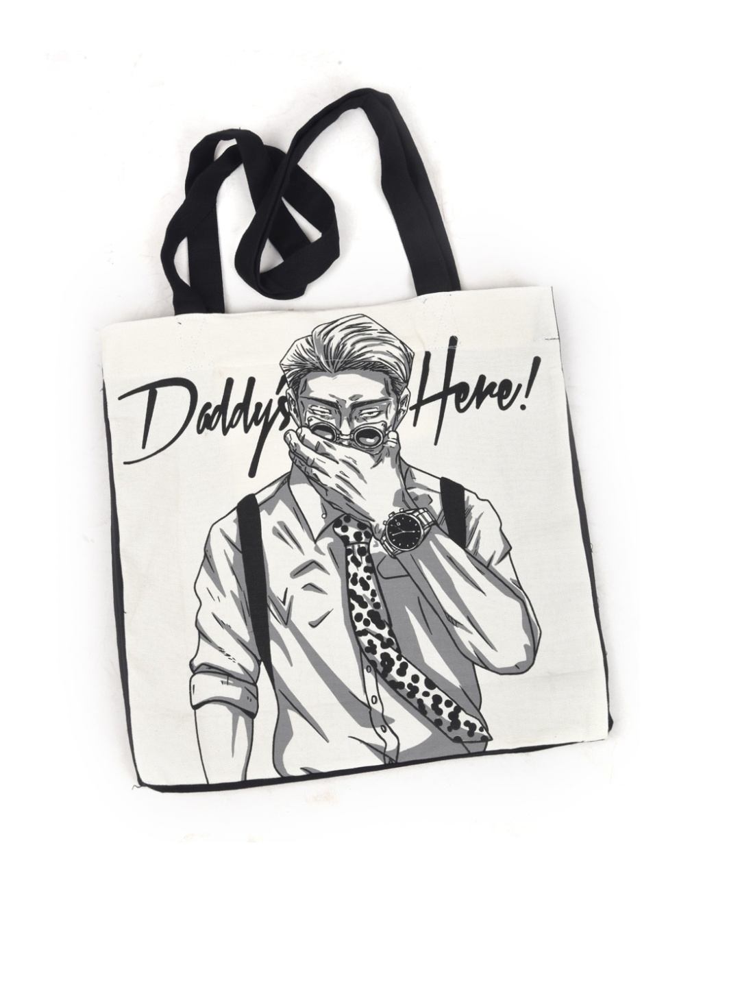 

COMICSENSE Jujutsu Kaisen Anime Printed Overtime Shopper Tote Bag, White