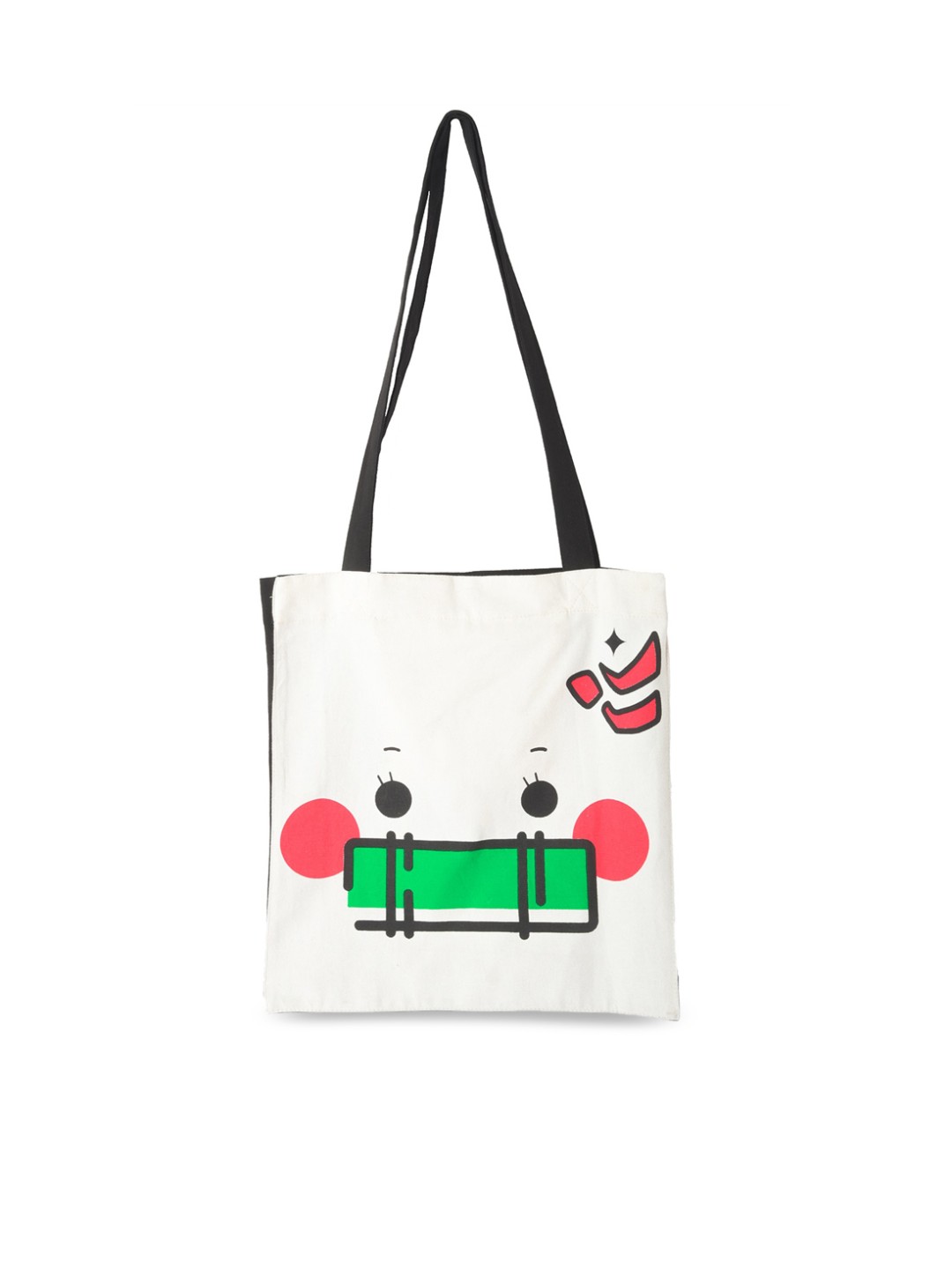 

COMICSENSE Demon Slayer Anime Printed Nezuko Face Shopper Tote Bag, White