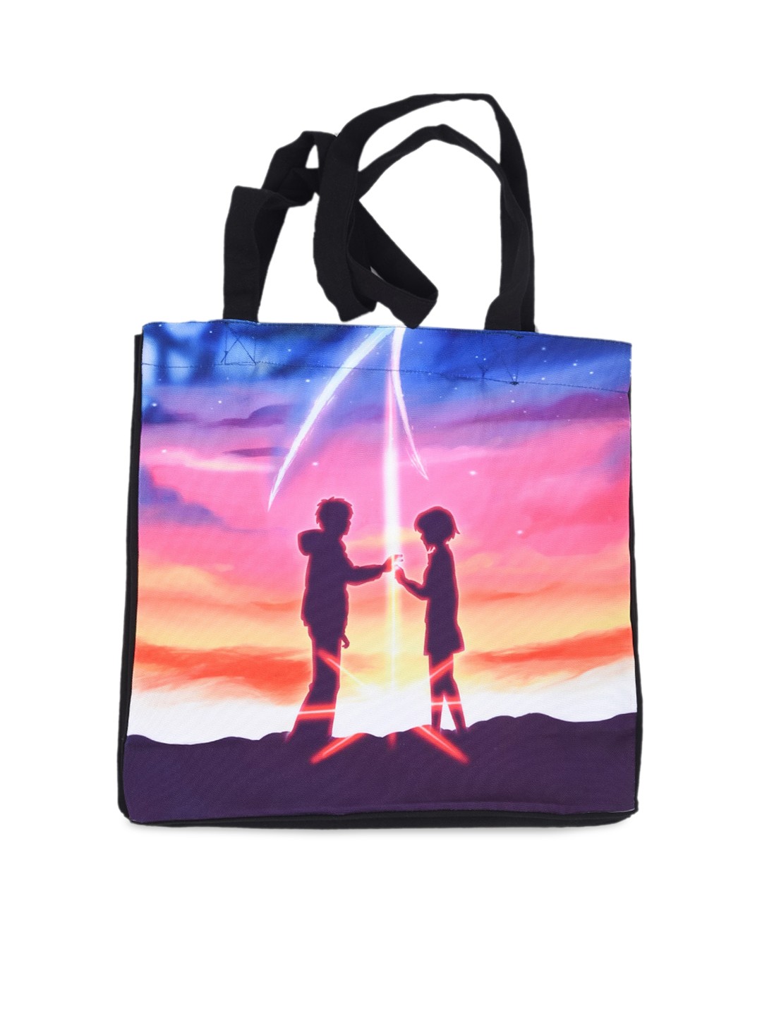 

COMICSENSE Your Name Anime Printed Shopper Tote Bag, Pink