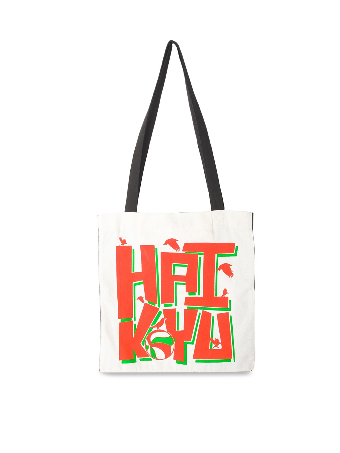 

COMICSENSE Haikyuu Anime Printed Karasuno Shopper Tote Bag, White