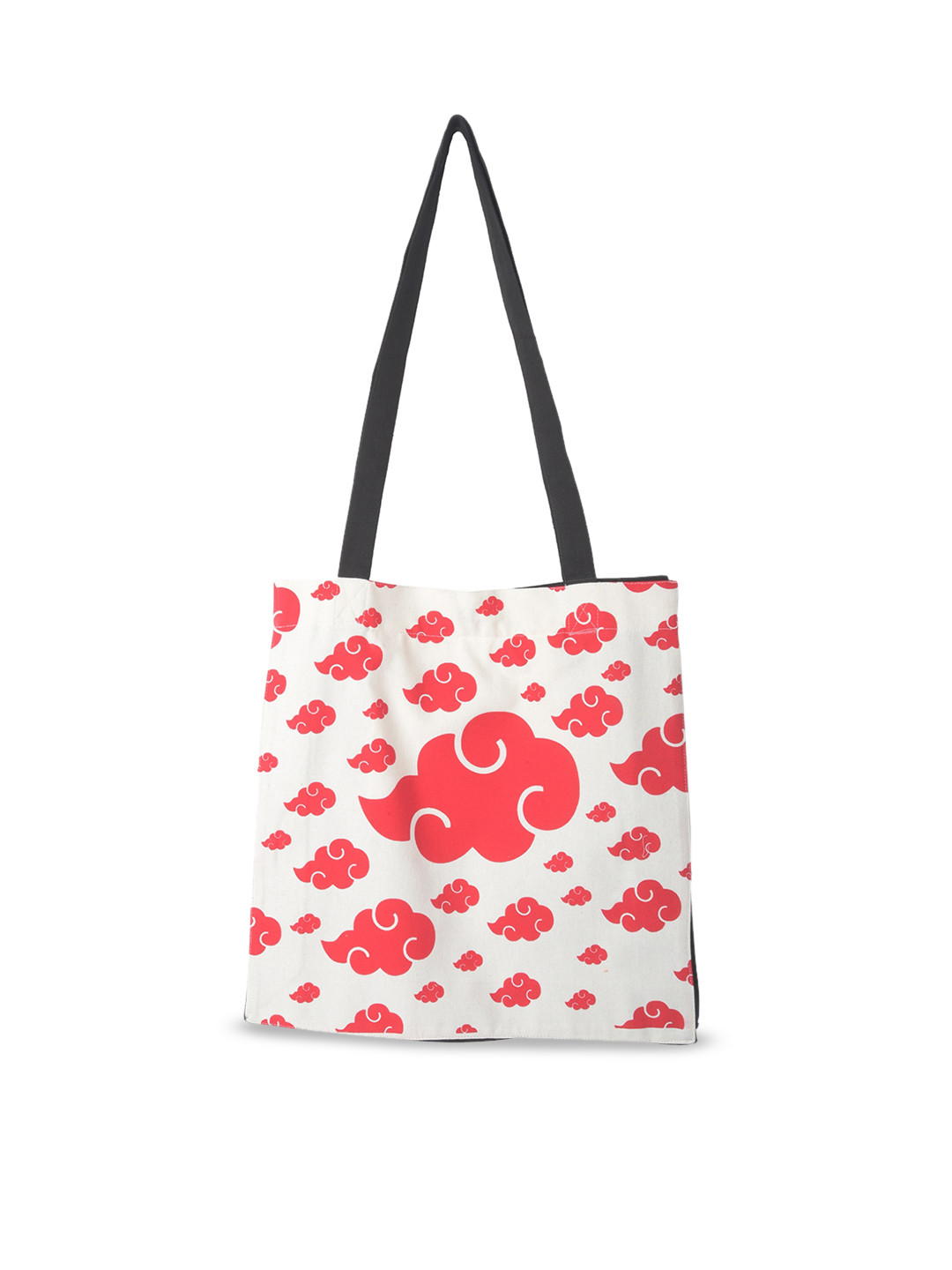 

COMICSENSE Naruto Anime Printed Akatsuki Cloud Shopper Tote Bag, White