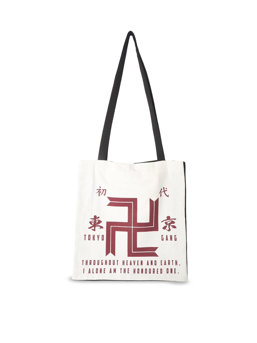 

COMICSENSE Tokyo Revengers Anime Printed Toman Shopper Tote Bag, White