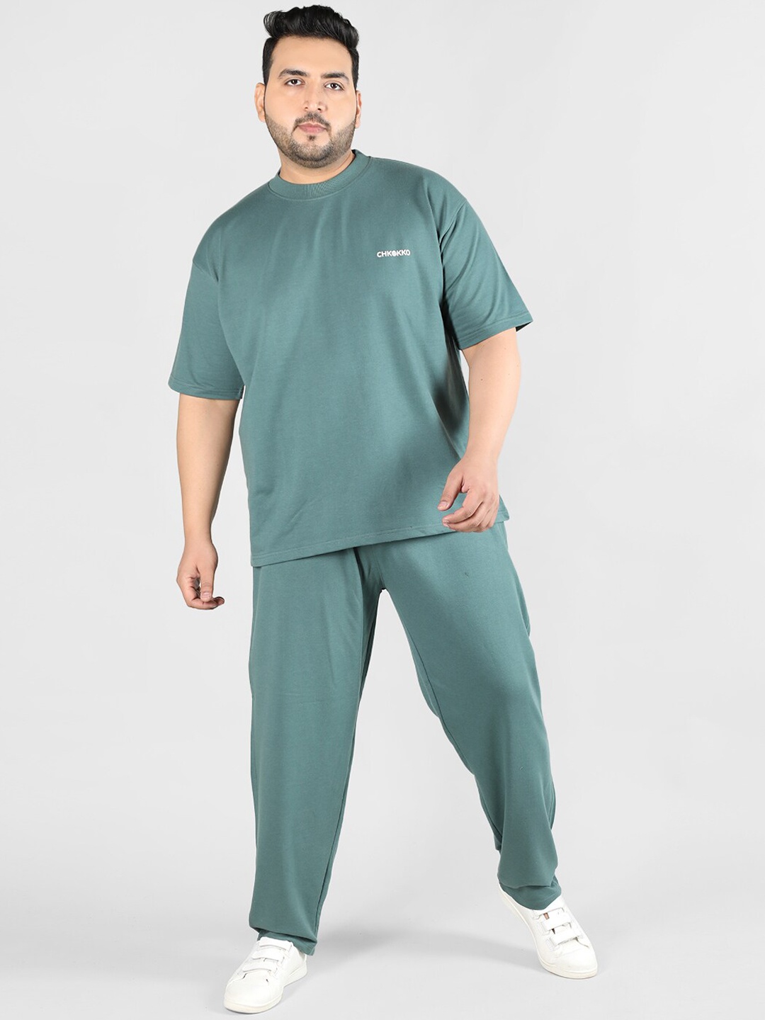 

CHKOKKO T-Shirt & Track Pant Set, Green