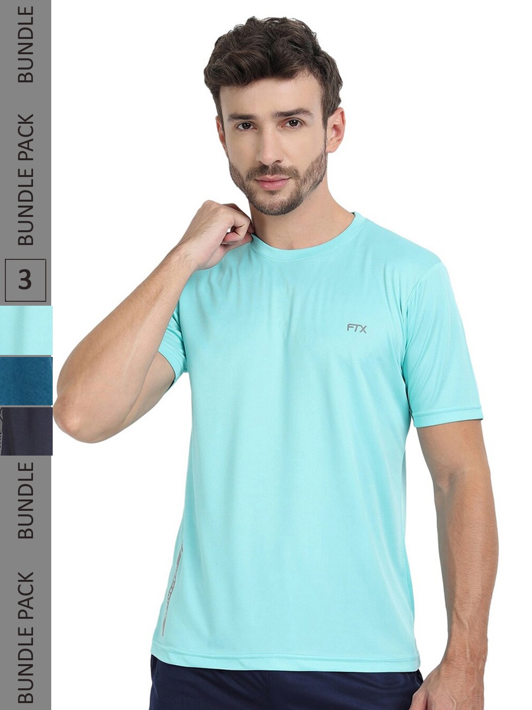 

FTX Pack Of 3 Regular Fit Casual T-Shirt, Sea green