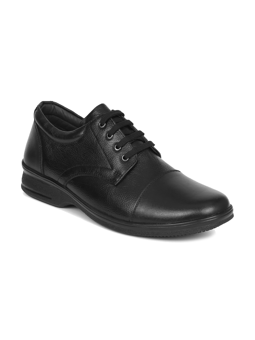 

Zoom Shoes Men Textured Leather Formal Derbys, Black