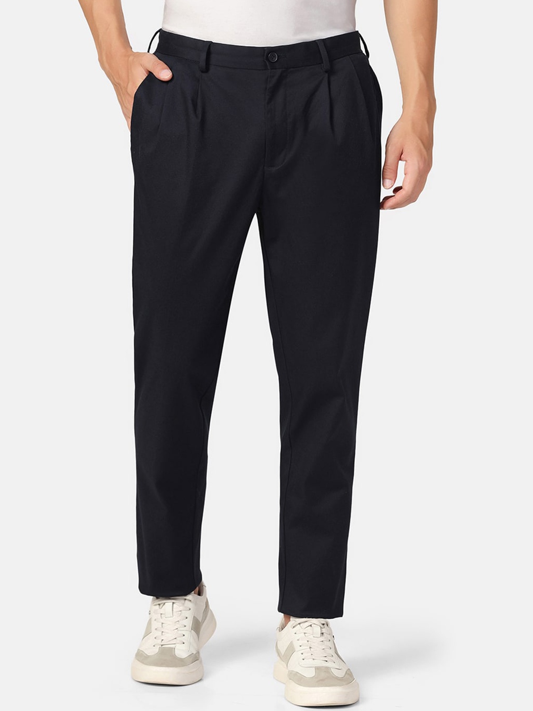 

Blackberrys Men Comfort Easy Wash Trousers, Navy blue