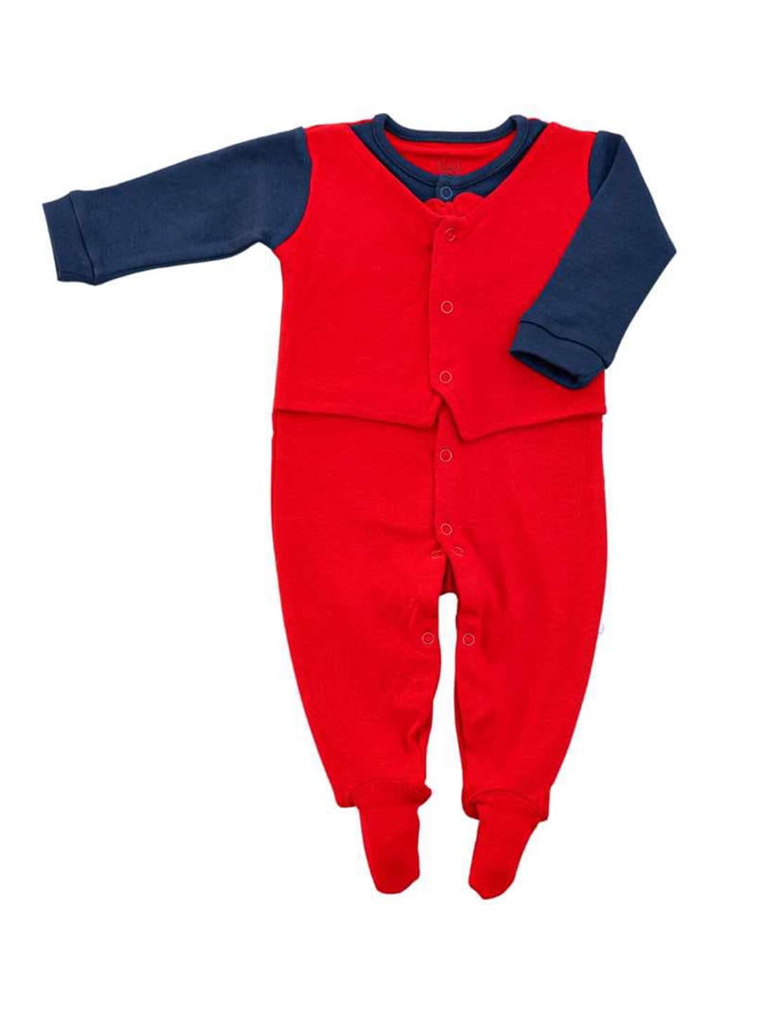 

Dear Little Infant Boys Organic Cotton Sleepsuits, Red