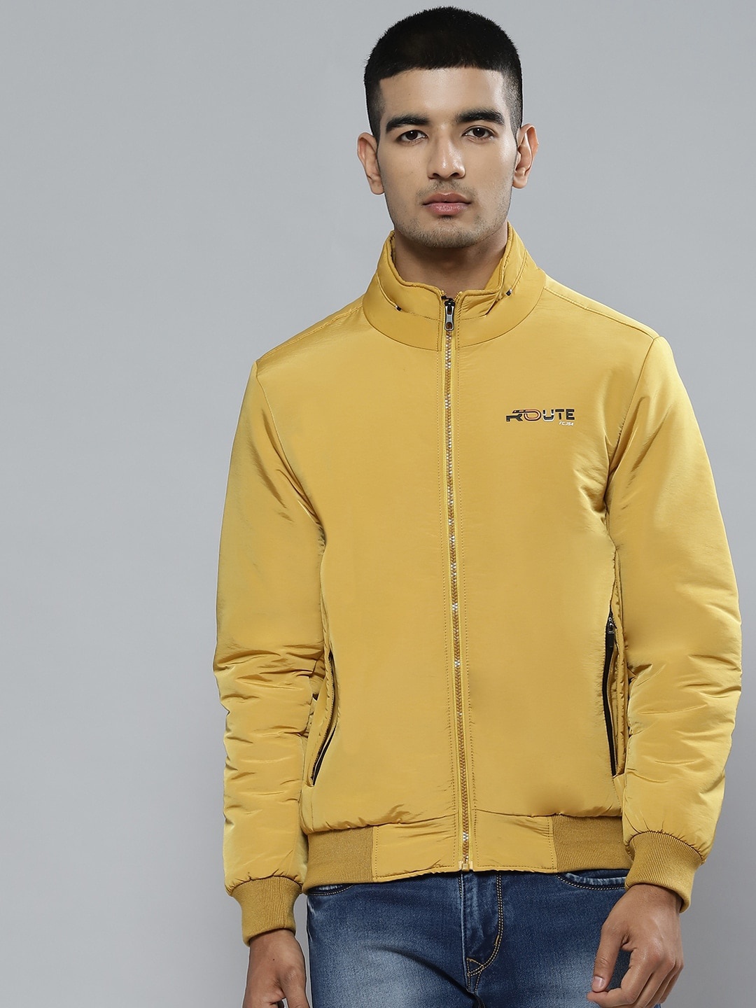 

Fort Collins Mock Collar Bomber Jacket, Yellow