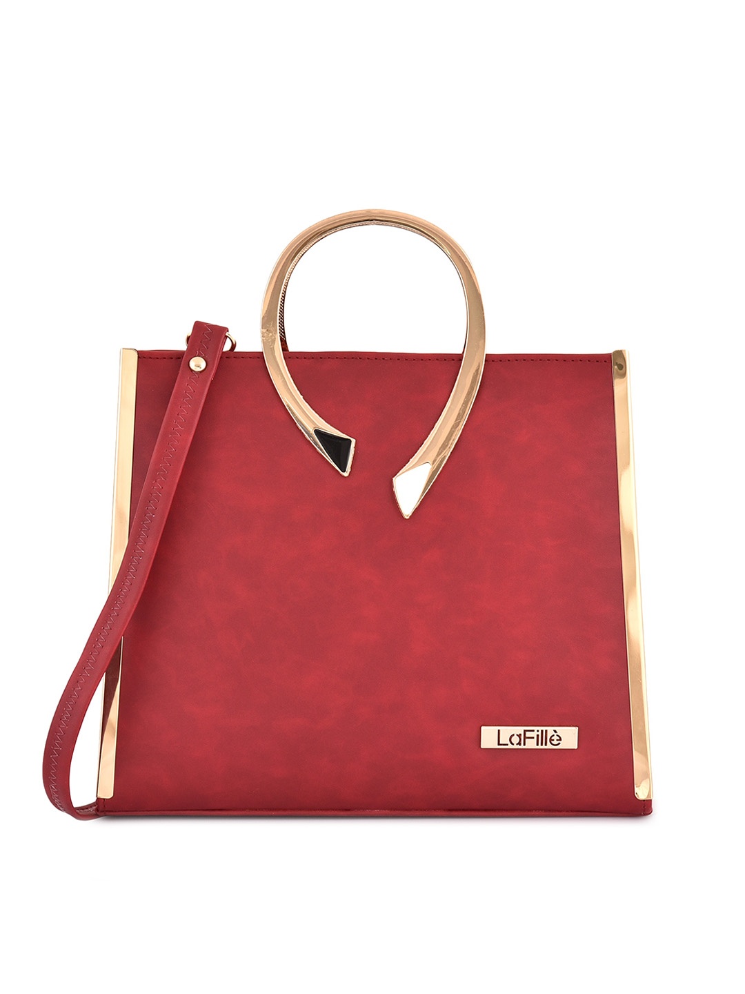 

LaFille Structured Handheld Bag, Maroon