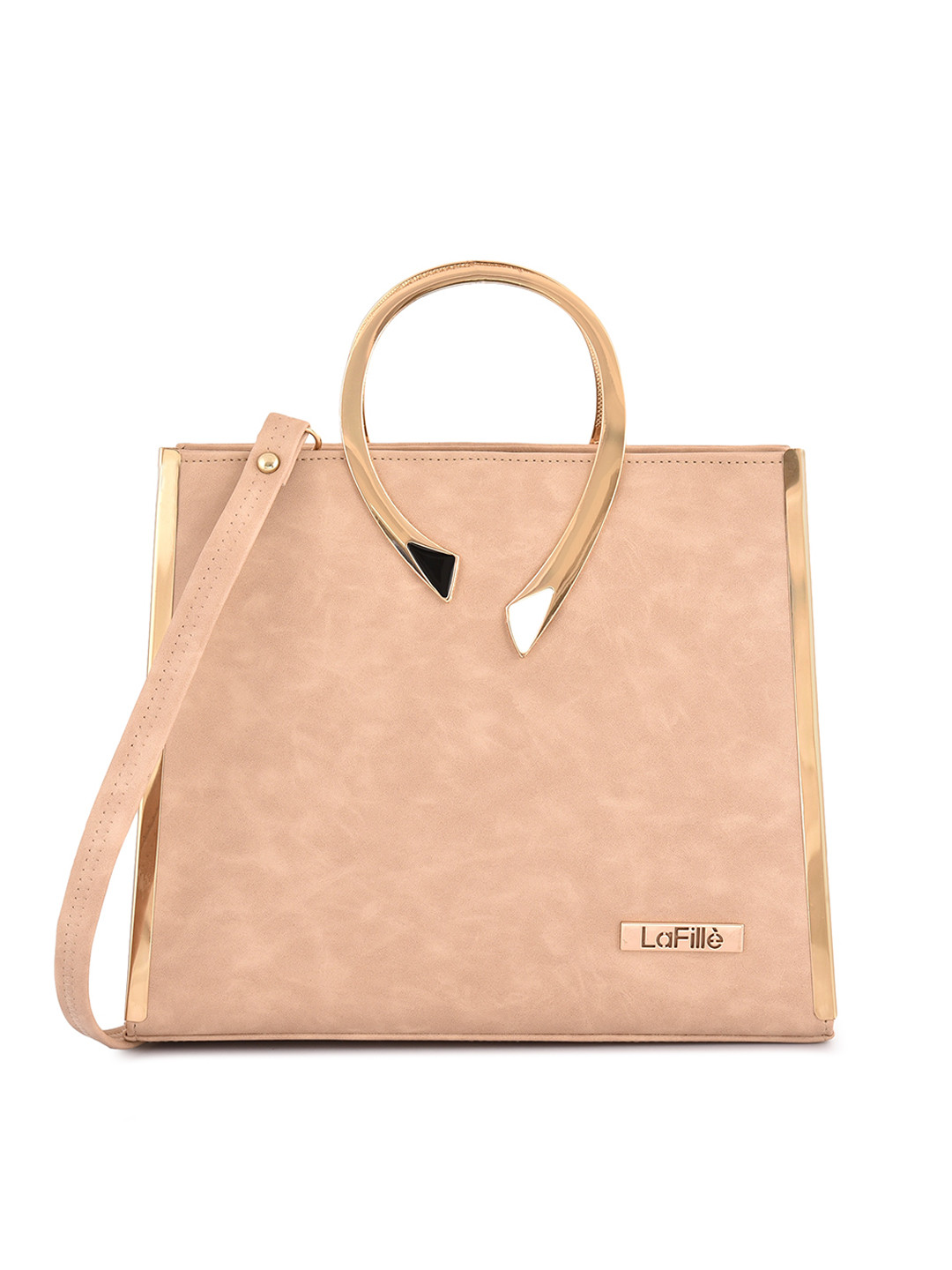 

LaFille Structured Handheld Bag, Beige