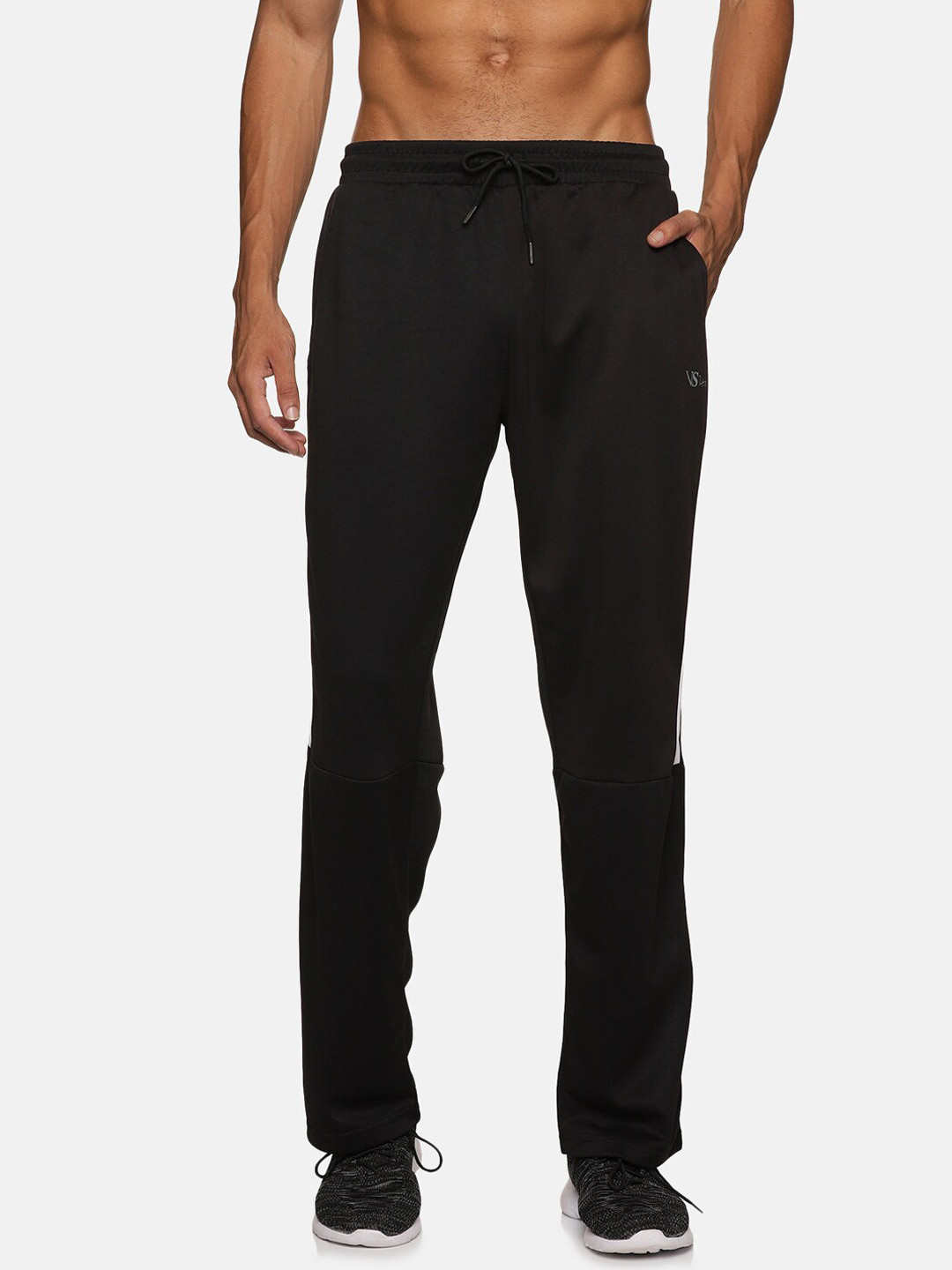 

VS by Sehwag Men Mid Rise Antimicrobial Track Pants, Black