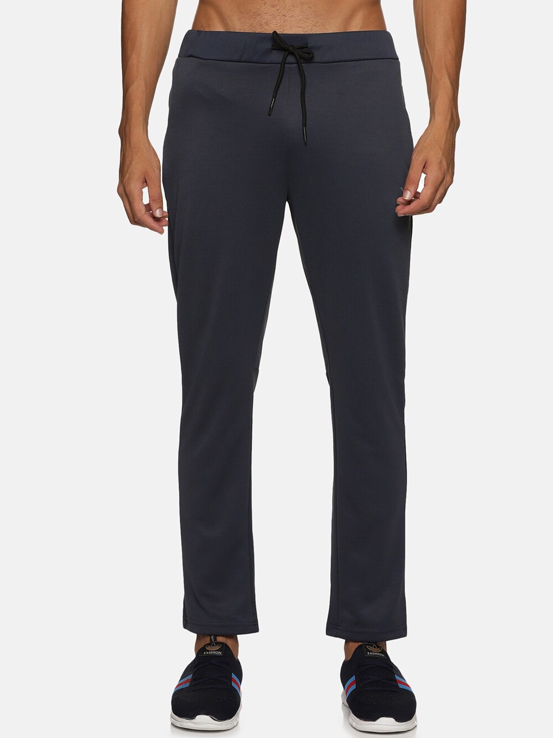 

VS by Sehwag Men Mid Rise Antimicrobial Track Pants, Navy blue