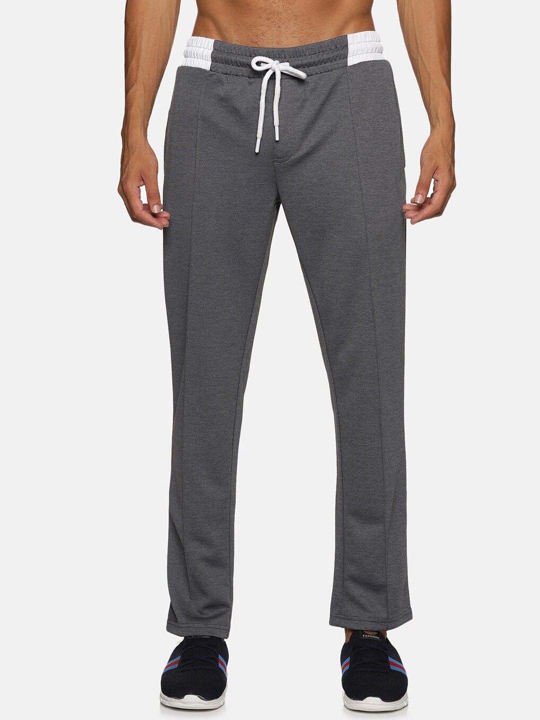 

VS by Sehwag Men Mid-Rise Antimicrobial Track Pants, Charcoal