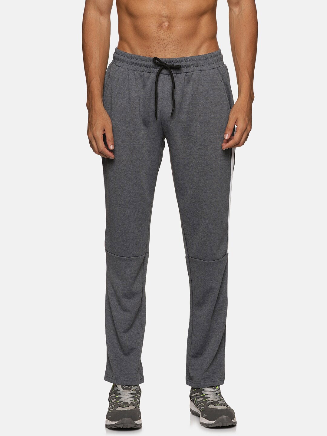 

VS by Sehwag Men Mid Rise Antimicrobial Track Pants, Charcoal