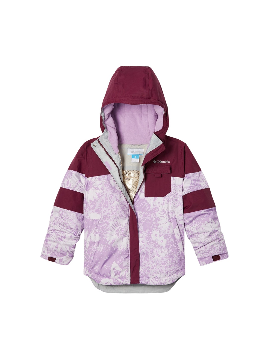 

Columbia Girls Printed Waterproof Mighty Mogul II Trekking-Hiking Jacket, Purple