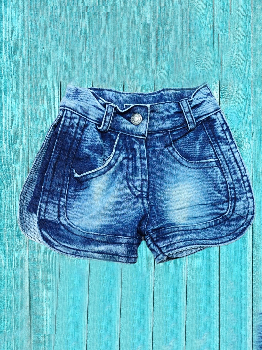 

CELEBRITY CLUB Girls Washed Denim Denim Shorts, Blue