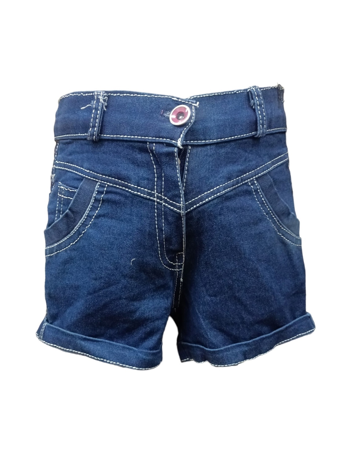 

CELEBRITY CLUB Girls Mid-Rise Denim Shorts, Navy blue
