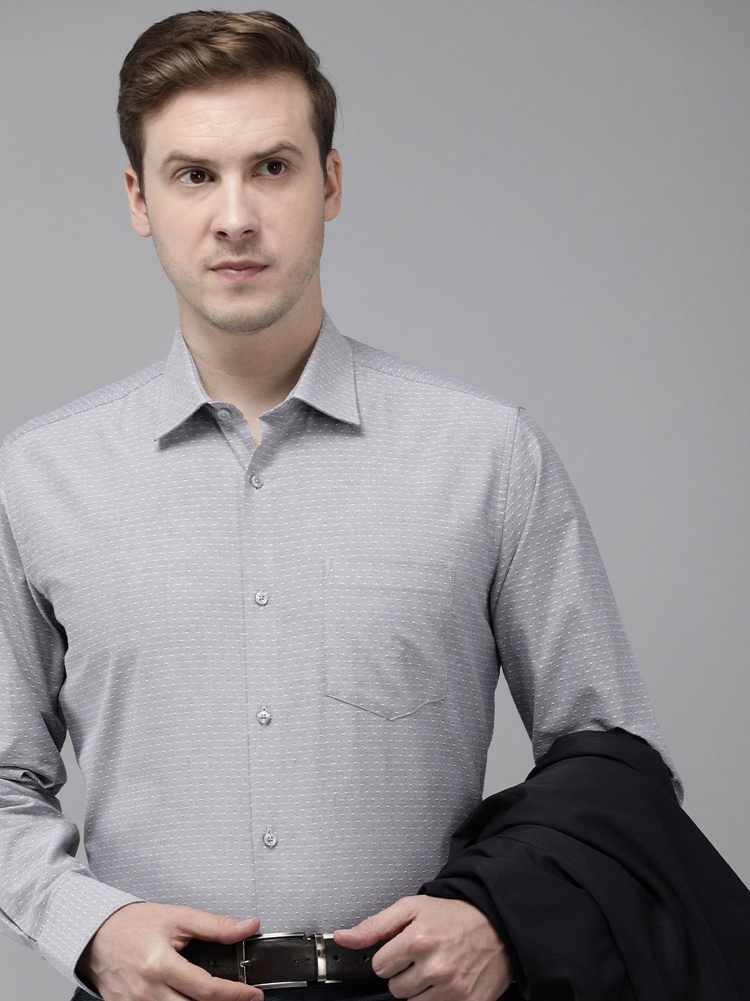 

Van Heusen Custom Textured Formal Shirt, Grey