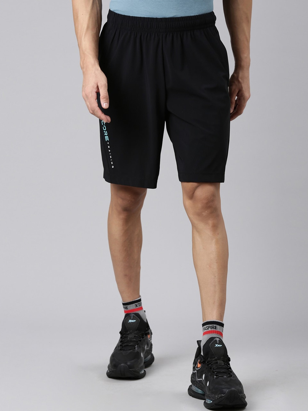 

Xtep Men Training or Gym Sports Shorts, Black